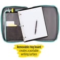thumbnail image 3 of Five Star 1" Carry-All Zipper Binder, Mint/Charcoal, 3 of 4