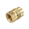 thumbnail image 5 of Uxcell Knurled Insert Nut M4 x 8mm L x 6mm OD Female Thread Brass Embedding Nut 60 Pack, 5 of 5