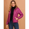 thumbnail image 2 of INSPIRE CHIC Women's Hooded Packable Thickened Zip Down Short Puffer Coat, 2 of 6