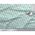 thumbnail image 3 of Soimoi Green polyester Crepe Fabric Floral Alphabet Text Print Fabric by the Yard 52 Inch Wide, 3 of 5