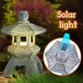thumbnail image 4 of SuoKom Statue de Jardin Pagode Extérieure, Décoration de Jardin Statue Solar, Lanterne de Jardin Extérieure, Lumières de Jardin DEL avec Pagode Simulée, 4 of 8
