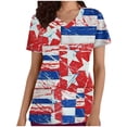 thumbnail image 2 of LSLJS T-Shirt Ample Décontracté pour Femme, Uni, Col Rond, Manches Courtes, Poches, Chandail à Enfiler, Hauts; Sarraus pour Femmes Grande Taille, 2 of 5
