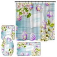 thumbnail image 1 of Happy Easter Rideau de Douche 4 Pièces Toilet U-pad Set 70,8 ”Rideau de Douche pour la Maison / Hôtel / Fête Décoration B1, 1 of 6