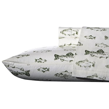 Eddie Bauer School of Fish Flannel Sheet Set, Queen