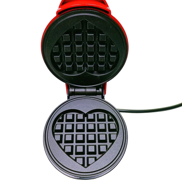 XiYing Mini Heart Shaped Waffle Maker Non Stick Breakfast Sandwich Iron Portable Electric Grill for Home Dorm Party Diy Baking Gift