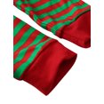 thumbnail image 4 of FOCUSNORM Christmas Family Matching Nightwear, Combinaison à Manches Longues à Col Rond et Rayures, 4 of 6