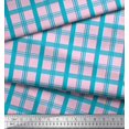 thumbnail image 2 of Soimoi Modal Satin Fabric Check Check Print Sewing Fabric Yard 42 Inch Wide, 2 of 5