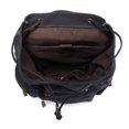 thumbnail image 4 of KAUKKO Vintage Casual Canvas and Leather Rucksack Backpack, 1Black, 4 of 5
