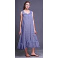 thumbnail image 4 of Bimba Bleu Lavande3 Fruits à Rayures et Baies Rouges Chemises de Nuit en Coton pour Femmes Mi-Mollet Imprimées Robe de Nuit XXX-Large, 4 of 6