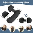 thumbnail image 2 of Dark Grey U-Shaped Pregnancy Pillow - Adjustable Maternity Body Pillow for Side Sleepers - Detachable Support for Belly, Back, Hips & Legs - Breathable, Washable, Compact, Ergonomic, 2 of 3