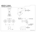 thumbnail image 4 of Kingston Brass KB235AX Tub Shower Faucet Set w 3-Cross Handle, Oil Rubbed Bronze, 4 of 5
