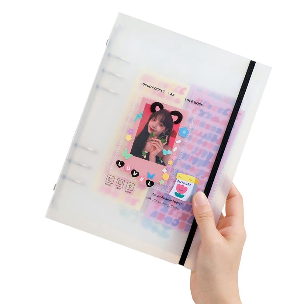 MesaSe Waterproof Photocard Binder A5 Kpop Photocard Holder Binder Pouch Loose-Leaf Ring Photocard Binder Photo Card Holder Book for Business Card Picture usefulness