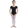 thumbnail image 1 of Miaeowve Justaucorps Classique à Manches Courtes pour Filles, Extensible, de Gym, de Ballet et de Danse, Noir, 12, 1 of 7