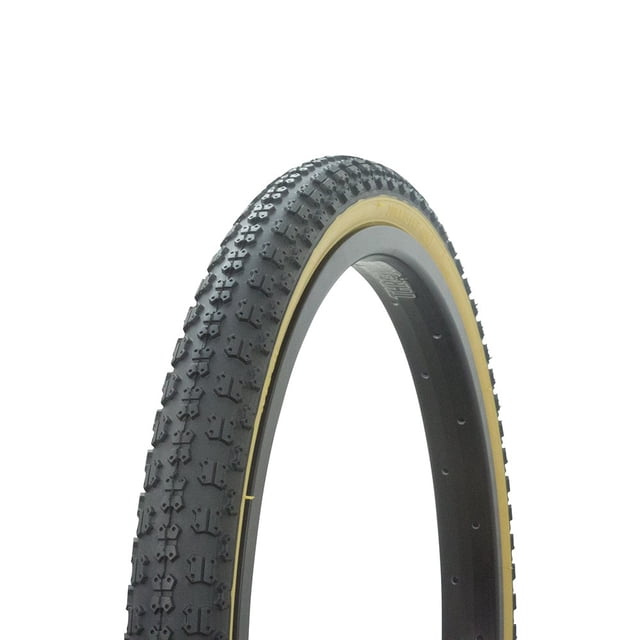 FENIX CYCLES Bicycle Tire Wanda 20" x 1.75" Comp3 Thread Gum Sidewall. Bike tire, (Black)