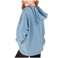 thumbnail image 4 of Milgrthf Chandails à Capuchon et Chandails Molletonnés pour Filles avec Écusson en Forme de Cœur, Poids Lourd, Manches Longues, Col Ras du Cou, Chandail à Capuche à Enfiler pour Préadolescente, Bleu, 3 Ans, 4 of 4