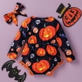 thumbnail image 2 of Body Bébé Mignon à Manches Longues avec Pompon + Bandeau Halloween, 2 of 6