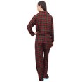 thumbnail image 3 of Bimba Check Printed Nightwear Button-Down Shirt With Pajama Pant 2 Pcs Set - 14, 3 of 5