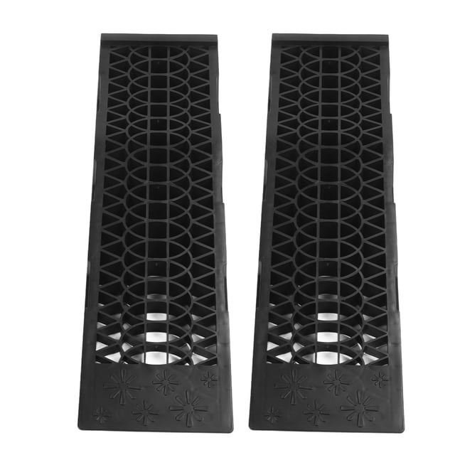Low Car Ramps, Plastic Automotive Ramp Black 4400lbs Capacity 2.5in Lift Height for Car Maintenance