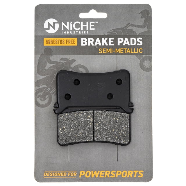 Niche Front Brake Pad Set for Honda CBR1000R Semi-Metallic Motorcycle 519-KPA2622D