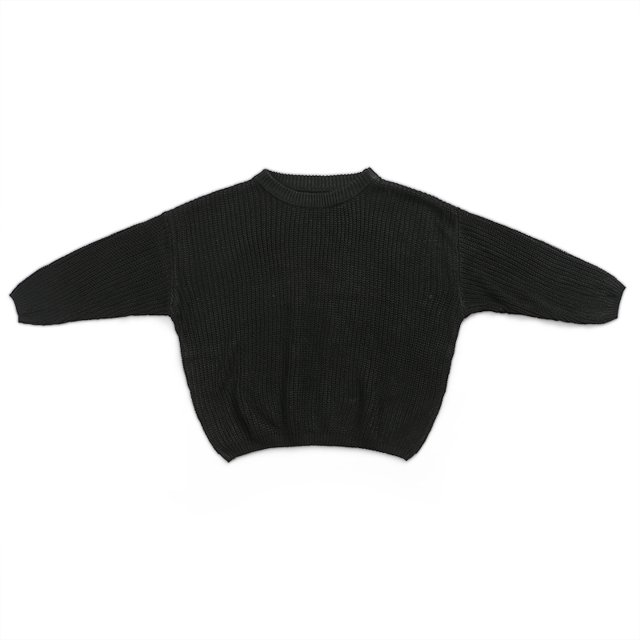 Chandail de Base pour Garçons et Filles, en Laine Épaisse, Uni, Décontracté, à Col Rond, Ample, Doux, pour Enfants