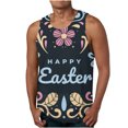 thumbnail image 1 of Qertyioot New Fashion EASTER Print Casual Été en Vrac Gilet Imprimé Sport à Col Rond, 1 of 4