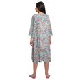 thumbnail image 4 of Moomaya Robe de Nuit Longue Jusqu'au Genou à Patte de Boutonnage pour Femmes, Imprimée, 4 of 6