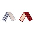 thumbnail image 1 of serony Xmas Table Runner Plaid Pattern Cloth Fabric Tablecloths 2-Layers Cutlery Accessories Placemat Dining-Room Holiday Home Red Black, 1 of 7