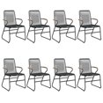 thumbnail image 2 of vidaXL 9 Piece Garden Dining Set Black PVC Rattan, 2 of 5