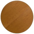 thumbnail image 2 of Mobile 48'' Round Oak Thermal Laminate Activity Table - Standard Height Adjustable Legs, 2 of 3