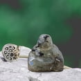 thumbnail image 4 of Birdeem Crystal Carved Laughing Happy Buddha Feng Shui Figurines Wealth, 4 of 12