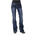 thumbnail image 1 of Pisexur Plus Size Jeans for Women, Relaxed Fit Straight Leg Jeans Curvy Bootcut Mid-Rise Stretch Button Straight Full Length Juniors Jeans, 1 of 6