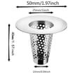 thumbnail image 2 of Strainer for Hair Prevention in Bathroom - Small Size Conical Filter Screen for Washbasin Floor Drain Clogging Mesh Basin Drain Filter for Hair Prevention and Hygiene, 2 of 6