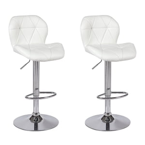 Nicer Furniture White Tripatch Bar Stool