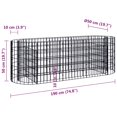 thumbnail image 4 of vidaXL Lit Surélevé en Gabion Fer Galvanisé 190x50x50 cm, 4 of 5