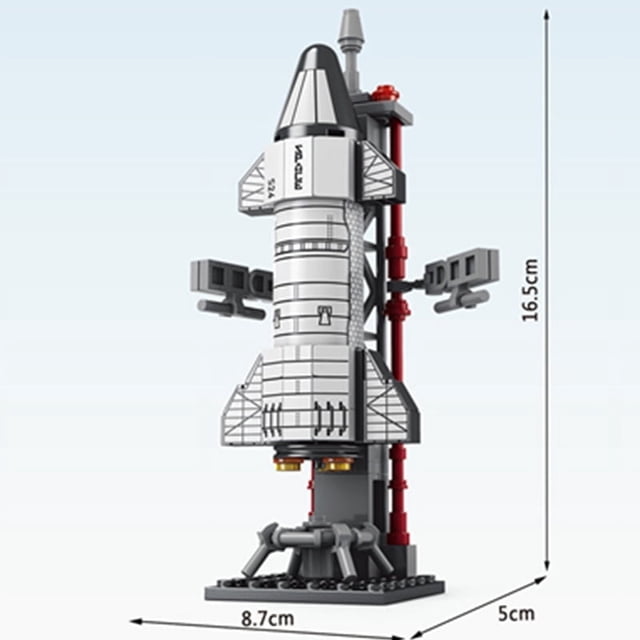 Ensemble de Blocs de Construction Centre de Lancement de Fusée Spatiale, Station Spatiale Aérospatiale et Modèle de Vaisseau Spatial, Jouet de Briques STIM de Ville Aéronautique Bricolage, Cadeau Éducatif Créatif pour Enfants