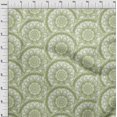 thumbnail image 4 of oneOone Velvet Light Green Fabric Asian Block Mandala Craft Projects Decor Fabric Printed By The Yard 58 Inch Wide, 4 of 4