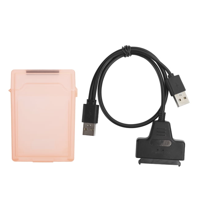 2.5in Boîte de Protection de Lecteur, Câble de Disque Dur Stable à Grande Vitesse Double Interface Double Voie d'Ouverture avec Indicateur d'État LED pour 2.5in HDD SSD Rouge