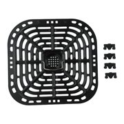 Bgsha Air Fryer Replacement Grill Pan or Rubber Bumpers Parts For Power Dash Chefman Air Fryers Crisper Plate Grill Plate Accessories Non-Stick Fry Coating Pan
