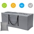 thumbnail image 2 of Garden Cushion Storage Bag Outdoor Garden Furniture Cushion Storage Bag with Handle and Carry Bag Rip Proof 210T Polyester Christmas Tree Storage Bag Patio Furniture Storage Bags (Grey), 2 of 7