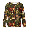 thumbnail image 5 of RKSTN Sweatshirt for Women Fashionable Printed Hooded Raglan Long Sleeved Round Neck Top Christmas Sweatshirt, 5 of 5