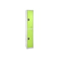 thumbnail image 2 of AdirOffice - Locker - 2 doors - 2 hooks - solid steel - green (pack of 4), 2 of 6