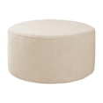 thumbnail image 1 of Housse Extensible pour Pouf Housses pour Pouf Repose-Pieds Ronds Housses Extensibles pour Pouf Repose-Pieds, Bas Élastique, Lavable (Standard, Petit) Beige, 1 of 7
