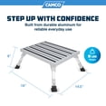 thumbnail image 2 of Camco Folding Aluminum Step Stool Platform, Adjustable Height for RV and Trailer, Silver, 2 of 8