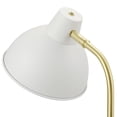 thumbnail image 3 of Globe Electric 15" Matte White Desk Lamp with Matte Gold Arm and Pivoting Shade, Modern Style, 3 of 6