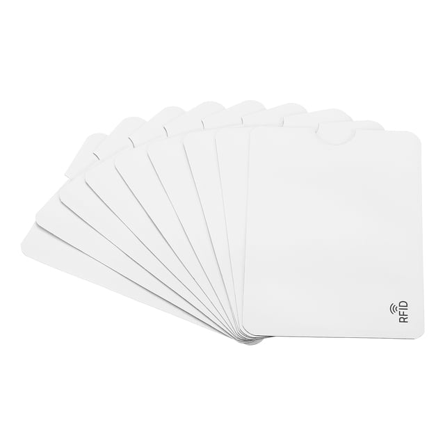 Unique Bargains RFID Blocking Sleeves Identity Theft Prevention Credit Cards Secure Protector Holders Sleeves White 20Pack