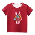 thumbnail image 1 of MeetoTime T-shirt à Manches Courtes de Pâques pour Enfants, Col Rond, Coupe Ample, Imprimé, pour Garçons et Filles, 3 à 14 Ans, 1 of 6