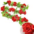 thumbnail image 1 of Artificial Rose Garland Hanging Simple Faux Rose Vine Floral Garland Decoration, 1 of 10