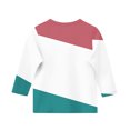 thumbnail image 4 of MeetoTime T-Shirt à Manches 3/4 Rayé Imprimé pour Enfants Col Rond Décontracté Ample Blouses pour Garçons Filles 3-12 Ans, 4 of 4
