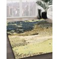 thumbnail image 2 of Ahgly Company Tapis d'Intérieur Carré Abstrait Marron Or, 7 Pieds Carré, 2 of 6