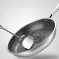 thumbnail image 4 of Kieccall Wok Pan Honeycomb Stainless Steel Cookware for Home Kitchen Stove and 3-Layer Steel Non-Stick Cooking, 4 of 8
